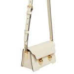 MARNI CREAM LEATHER TRUNKAROO MINI SHOULDER BAG