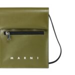 MARNI GREEN POUCH WITH SHOELACE STRAP