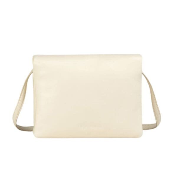 MARNI IVORY WHITE LEATHER PRISMA POUCH