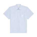 GIVENCHY STRIPED GIVENCHY CREST SHIRT IN COTTON
