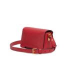 MARNI RED LEATHER TRUNKAROO MEDIUM SHOULDER BAG
