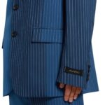 MARNI BLUE DÉGRADÉ PINSTRIPE WOOL BLAZER