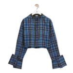 LOEWE CROPPED HOODED SHIRT IN WOOL BLEND