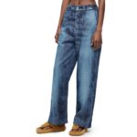 LOEWE PIXELATED BAGGY JEANS IN DENIM