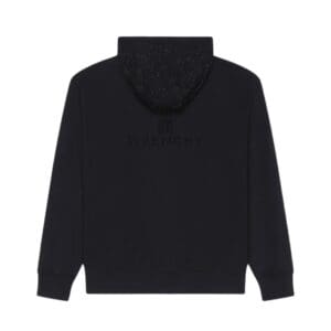 GIVENCHY BOXY FIT HOODIE IN FLEECE WITH RHINESTONES