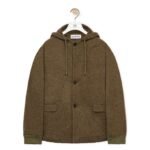 LOEWE HOODED JACKET IN WOOL AND CASHMERE