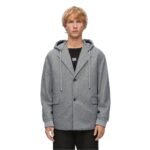 LOEWE HOODED JACKET IN WOOL AND CASHMERE