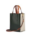 MARNI BI COLOURED MUSEO BAG IN SHINY CALFSKIN WITH SHOULDER STRAP
