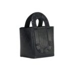 MARNI BLACK LEATHER SWEEDY SMALL TOTE BAG