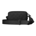 GUCCI GG RUBBER EFFECT CROSSBODY BAG IN BLACK