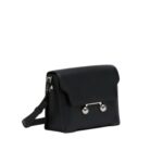 MARNI BLACK LEATHER TRUNKAROO MEDIUM SHOULDER BAG