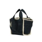 MARNI BLACK MACRAMÉ SILLO SMALL SHOPPER