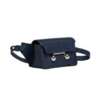 MARNI DEEP BLUE LEATHER TRUNKAROO CROSSBODY BAG