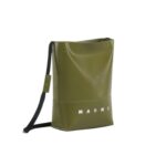 MARNI GREEN CROSSBODY BAG WITH SHOELACE STRAP