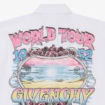 GIVENCHY SHIRT IN POPLIN WITH GIVENCHY WORLD TOUR PRINT