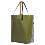 MARNI GREEN TOTE WITH SARABAND PRINT