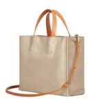 MARNI MUSEO SOFT BAG EW IN GREY GREEN AND BEIGE LEATHER