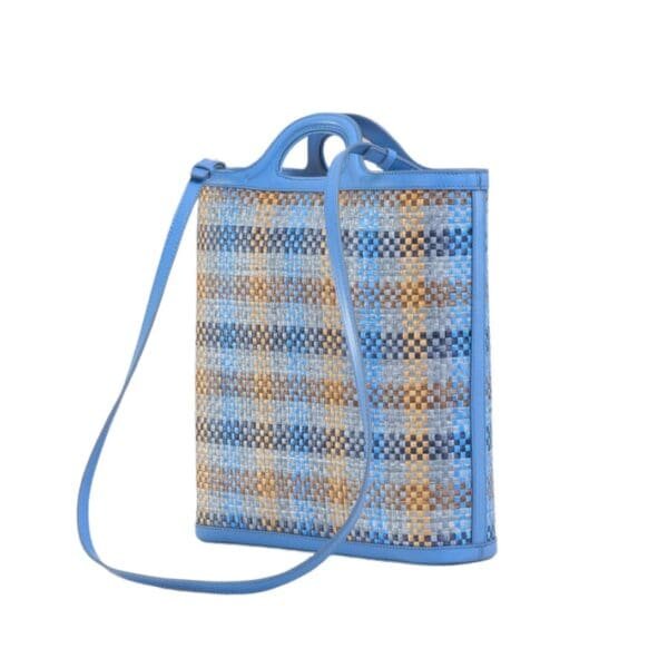 MARNI TROPICALIA CROSSBODY BAG IN LEATHER AND RAFFIA FABRIC