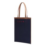 MARNI TRUNK SOFT IN BLUE AND BROWN KNIT FABRIC