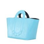 MARNI TURQUOISE LEATHER SWEEDY MEDIUM TOTE BAG