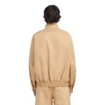 MARNI BEIGE ORGANIC GABARDINE OVERSIZED BOMBER