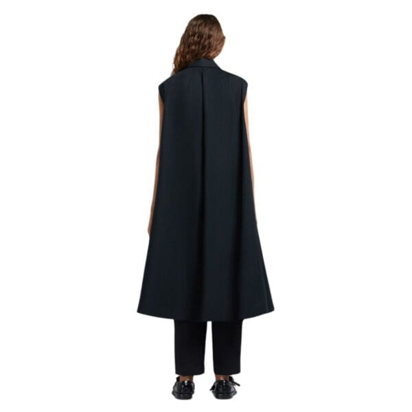 MARNI BLACK BONDED COTTON COCOON DRESS