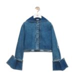 LOEWE CROPPED HOODED SHIRT IN DENIM