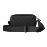 GUCCI GG RUBBER EFFECT CROSSBODY BAG IN BLACK LEATHER