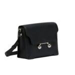 MARNI BLACK LEATHER TRUNKAROO MEDIUM SHOULDER BAG