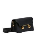 MARNI BLACK LEATHER TRUNKAROO MINI SHOULDER BAG