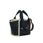 MARNI BLACK MACRAMÉ SILLO SMALL SHOPPER