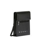 MARNI BLACK POUCH WITH SHOELACE STRAP