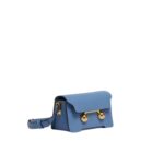 MARNI BLUE LEATHER TRUNKAROO MINI SHOULDER BAG