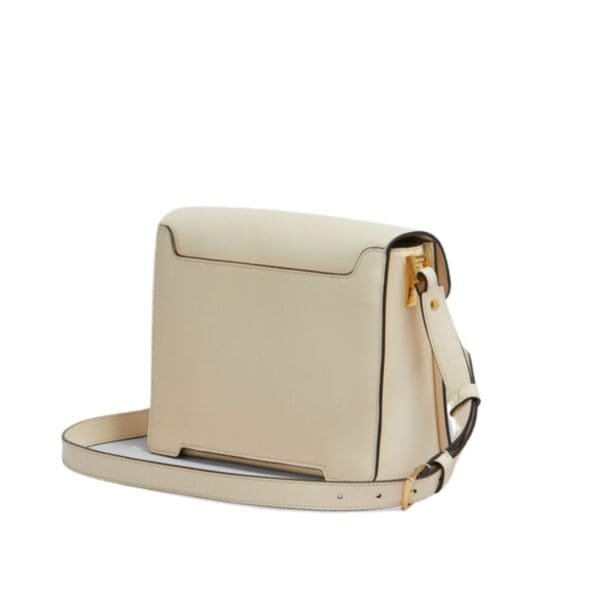 MARNI CREAM LEATHER TRUNKAROO MEDIUM SHOULDER BAG