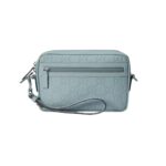 GUCCI GG RUBBER EFFECT CROSSBODY BAG IN LIGHT BLUE