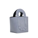 MARNI GREY LEATHER SWEEDY SMALL TOTE BAG