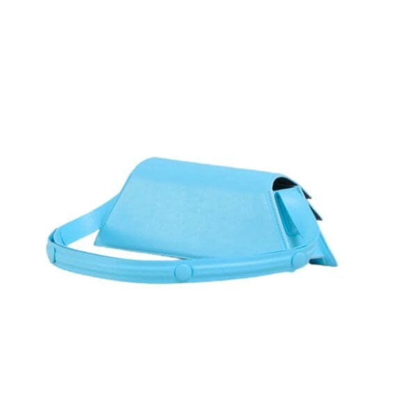 MARNI MINI TRUNKOISE BAG IN SMOOTH LIGHT BLUE LEATHER
