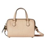 GUCCI GG SUPER MINI TOP HANDLE BAG IN LIGHT BEIGE