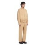 MARNI BEIGE ORGANIC GABARDINE OVERSIZED BOMBER