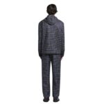 MARNI BLUE CHECKED WOOL AND COTTON OVERSHIRT