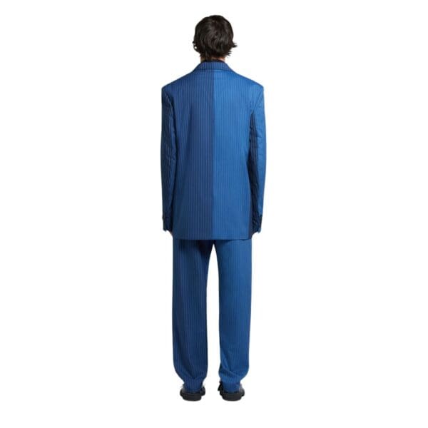 MARNI BLUE DÉGRADÉ PINSTRIPE WOOL BLAZER