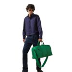 GUCCI GG RUBBER EFFECT MEDIUM DUFFLE BAG GREEN LETAHER