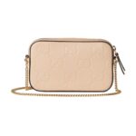 GUCCI GG SUPER MINI SHOULDER BAG IN LIGHT BEIGE
