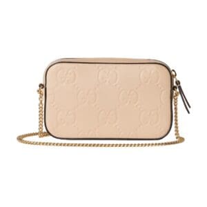 GUCCI GG SUPER MINI SHOULDER BAG IN LIGHT BEIGE