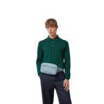 GUCCI GG RUBBER EFFECT BELT BAG IN LIGHT BLUE