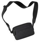 GUCCI GG RUBBER EFFECT CROSSBODY BAG IN BLACK LEATHER