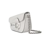 GUCCI HORSEBIT 1955 MINI SHOULDER BAG IN WHITE LEATHER