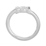 CELINE TRIOMPHE ASYMMETRIC RING IN BRASS WITH RHODIUM FINISH