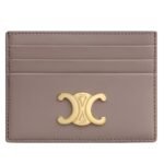 CELINE CARD HOLDER TRIOMPHE IN SHINY CALFSKIN PEBBLE