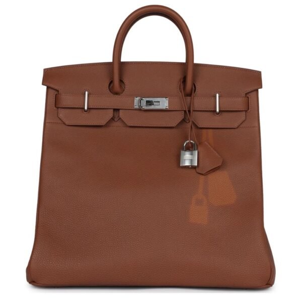 HERMÈS COUP DE SOLEIL BIRKIN HAC 40 GOLD TOGO PALLADIUM HARDWARE
